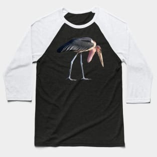 Marabou wading scavenger stork African Ugly Bird Africa Baseball T-Shirt